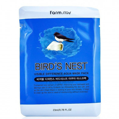 Тканевая маска для лица с ласточкиным гнездом, FarmStay, Visible Difference Mask Sheet Bird's Nest купить в Украине Тканевая маска для лица с ласточкиным гнездом, FarmStay, Visible Difference Mask Sheet Bird's Nest купить в Украине