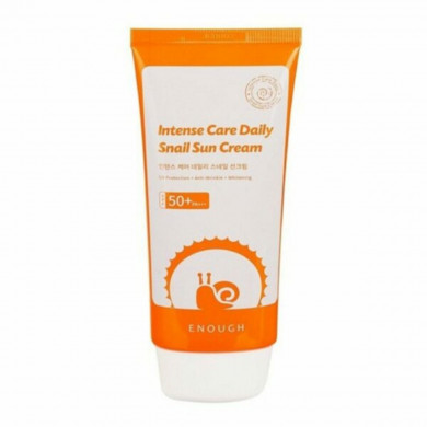 Солнцезащитный крем с муцином улитки, Enough, Intensive Care Daily Snail Sun Cream, SPF 50+/PA+++, 70 мл купить в Украине Солнцезащитный крем с муцином улитки, Enough, Intensive Care Daily Snail Sun Cream, SPF 50+/PA+++, 70 мл купить в Украине