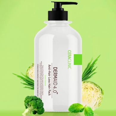 Маска против выпадения волос CERACLINIC Dermaid 4.0 Anti Hair Loss Hair Pack Green Cleanse 1000 мл купить в Украине 2
