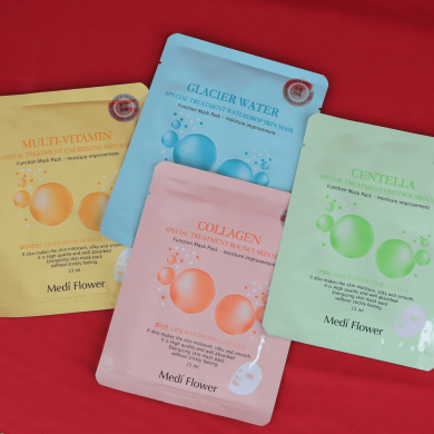 Оздоровлююча вітамінна тканинна маска MEDI FLOWER Special Treatment Bouncy Mask pack Vitamin купити в Україні 4
