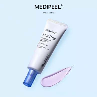 Сонцезахисний тонуючий крем для обличчя MEDI-PEEL Hyaluronic Acid Aqua Mooltox Mild Tone Up Sun Cream SPF 50+ 50 мл купити в Україні 2