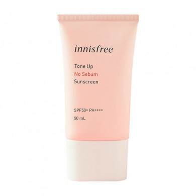 Матирующий и выравнивающий тон солнцезащитный крем, Innisfree, Tone Up No Sebum Sunscreen, SPF50 PA++++, 50 мл купить в Украине Матирующий и выравнивающий тон солнцезащитный крем, Innisfree, Tone Up No Sebum Sunscreen, SPF50 PA++++, 50 мл купить в Украине