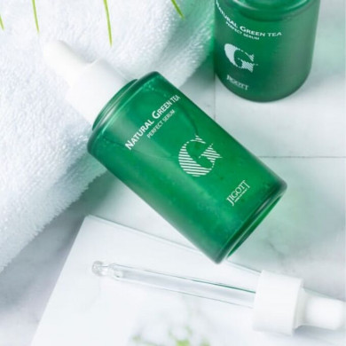 Увлажняющая сыворотка для лица с зеленым чаем JIGOTT Natural Green Tea Perfect Serum 50 мл купить в Украине 4