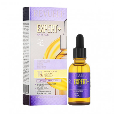 Омолаживающая сыворотка для лица с коллагеном и кислотами Revuele Expert + Anti-Age Remodelling Serum For Face 25 мл купить в Украине