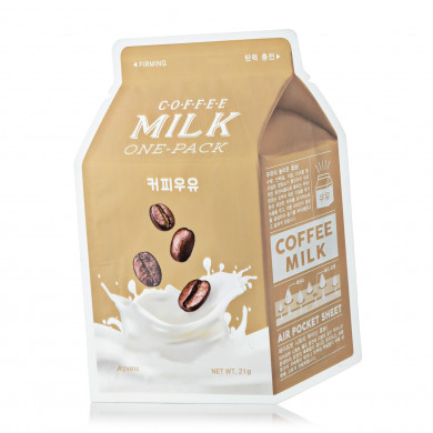 Тканинна маска з молочним протеїном і кавою A'PIEU Milk One Pack Coffee Milk купити в Україні