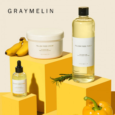 Осветляющий тонер с ниацинамидом и цитрусами, Graymelin, Yellow Food Toner, 500 мл купить в Украине 3 Осветляющий тонер с ниацинамидом и цитрусами, Graymelin, Yellow Food Toner, 500 мл купить в Украине 3