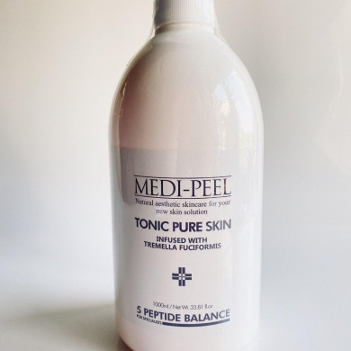 Антивозрастной успокаивающий тонер пептидами и тремеллой, MEDI-PEEL, Tonic Pure Skin 5 Peptide Balance, 1000 мл купить в Украине Антивозрастной успокаивающий тонер пептидами и тремеллой, MEDI-PEEL, Tonic Pure Skin 5 Peptide Balance, 1000 мл купить в Украине