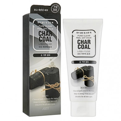 Очищувальна маска-плівка з вугіллям JIGOTT Pure Clean Peel Off Pack Charcoal 180 мл купити в Україні