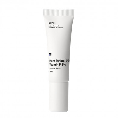 Антивозрастная сыворотка для лица с растительным ретинолом и витамином F Sane Plant Retinol 3% + Vitamin F 2% Anti-aging Serum 10 мл купить в Украине