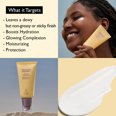 Зволожуючий сонцезахисний крем з матовим фінішом Haruharu WONDER Black Rice Moisture Airyfit Daily Sunscreen 50 мл купити в Україні 4