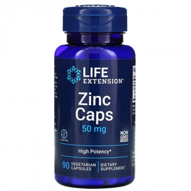Цинк Life Extension Zinc Caps 50 мг 90 вегетаріанських капсул купити в Україні