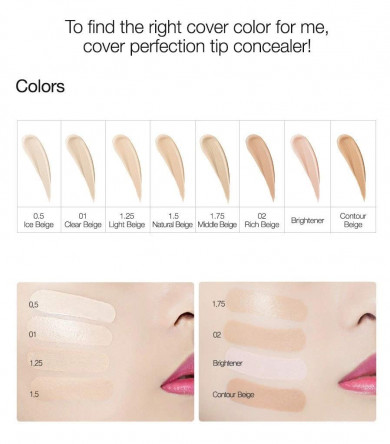 Стойкий консилер, THE SAEM, Cover Perfection Tip Concealer, #0.5 Ice Beige, 6,5 г купить в Украине 4 Стойкий консилер, THE SAEM, Cover Perfection Tip Concealer, #0.5 Ice Beige, 6,5 г купить в Украине 4