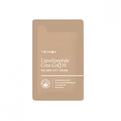 Лифтинг-крем с коэнзимом Q10 с комплексом пептидов и идебеноном Trimay LipodiPeptide Cera CoQ10 Volume Lift Cream 1 мл (пробник)