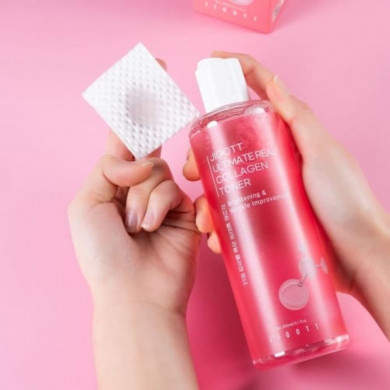 Омолаживающий тонер для лица с коллагеном JIGOTT Ultimate Real Collagen Toner 300 мл купить в Украине 2