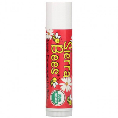 Органический бальзам для губ с гранатом Sierra Bees Organic Pomegranate Lip Balm 425 г купить в Украине