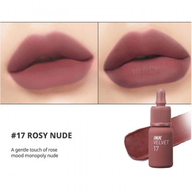 Матовий тинт для губ Peripera New Ink The Velvet #017 Rozy Nude купити в Україні 2