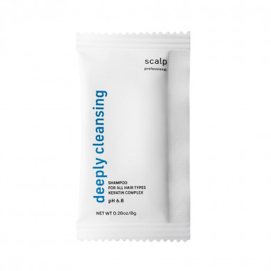 Шампунь для глубокого очищения волос и кожи головы Scalp Deeply Cleansing Shampoo For All Hair Types Keratin Complex 8 г купить в Украине