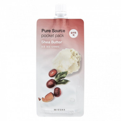 Питательная ночная маска с маслом ши, MISSHA, Pure Source pocket pack Shea Butter, 10 мл купить в Украине Питательная ночная маска с маслом ши, MISSHA, Pure Source pocket pack Shea Butter, 10 мл купить в Украине