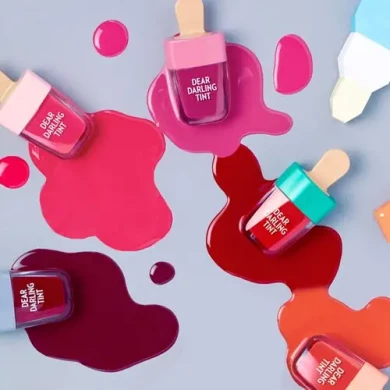 Увлажняющий тинт для губ розовый 004 ETUDE HOUSE Dear Darling Water Gel Tint Ice Cream PK004 45 г купить в Украине 2