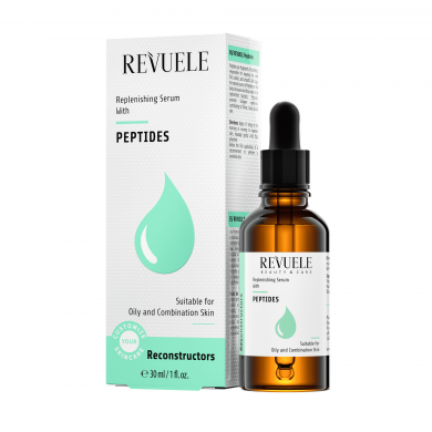 Омолаживающая сыворотка для лица с пептидами Revuele Replenishing Serum Peptides 30 мл купить в Украине