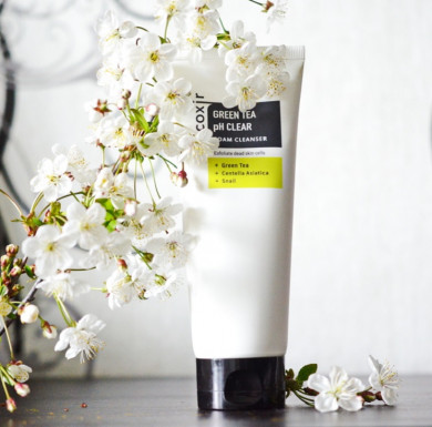 Пенка для умывания для жирной кожи с экстрактом зеленого чая Coxir Green Tea pH Clear Foam Cleanser 150 мл купить в Украине 2