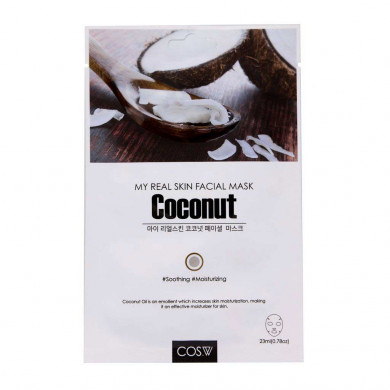 Тканевая маска с кокосом COS.W My Real Skin Coconut Facial Mask купить в Украине