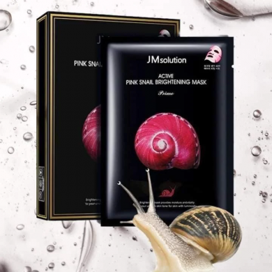 Осветляющая тканевая маска с муцином улитки JM Solution Active Pink Snail Brightening Mask-Prime купить в Украине 2