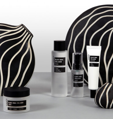 Антивікова живильна сироватка з муцином чорного равлика і колагеном Coxir Black Snail Collagen Serum 50 мл купити в Україні 5