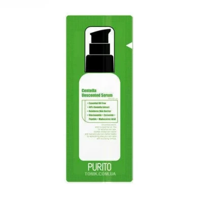 Восстанавливающая сыворотка с центеллой, без запаха, Purito, Centella Unscented Serum, 1 мл (пробник) купить в Украине Восстанавливающая сыворотка с центеллой, без запаха, Purito, Centella Unscented Serum, 1 мл (пробник) купить в Украине