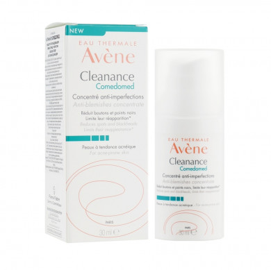 Заспокійливий та звужуючий пори концентрат для обличчя Avene Cleanance Comedomed Anti-Blemishes Concentrate 30 мл купити в Україні