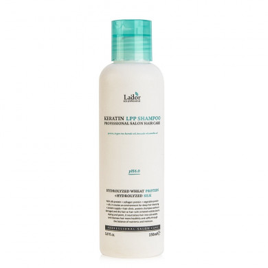 Безсульфатный шампунь с кератином для поврежденных волос, Lador, Keratin LPP Shampoo, 150 мл купить в Украине Безсульфатный шампунь с кератином для поврежденных волос, Lador, Keratin LPP Shampoo, 150 мл купить в Украине