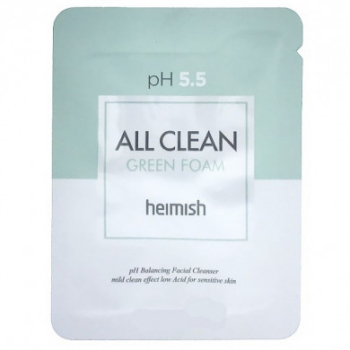Очищающая пенка для умывания Heimish All Clean Green Foam 1 мл (пробник) купить в Украине