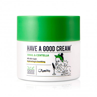 Восстанавливающий крем с муцином улитки и центеллой, Jumiso, Have A Good Cream Snail & Centella, 50 г купить в Украине Восстанавливающий крем с муцином улитки и центеллой, Jumiso, Have A Good Cream Snail & Centella, 50 г купить в Украине