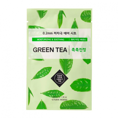 Ультратонкая тканевая маска с экстрактом зеленого чая, ETUDE HOUSE, Therapy Air Mask Green Tea купить в Украине Ультратонкая тканевая маска с экстрактом зеленого чая, ETUDE HOUSE, Therapy Air Mask Green Tea купить в Украине