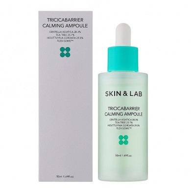 Успокаивающая сыворотка с центеллой и чайным деревом SKIN&LAB Tricicabarrier Calming Ampoule 50 мл купить в Украине