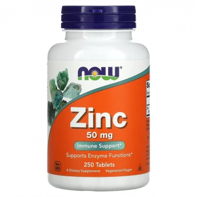 Цинк Now Foods Zinc 50 мг 250 таблеток купити в Україні