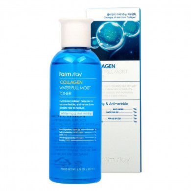 Зволожуючий колагеновий тонер FarmStay Collagen Water Full Moist Toner 200 мл купити в Україні 2