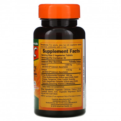 Эстер-С American Health Ester-C 500 мг 90 вегетарианских таблеток купить в Украине 2