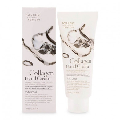 Увлажняющий крем для рук с коллагеном, 3W CLINIC, Collagen Hand Cream, 100 мл купить в Украине Увлажняющий крем для рук с коллагеном, 3W CLINIC, Collagen Hand Cream, 100 мл купить в Украине