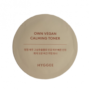Успокаивающий веганский тонер Hyggee Own Vegan Calming Toner sample 1 мл (пробник) купить в Украине