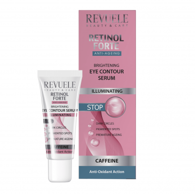Осветляющая сыворотка с ретинолом для кожи вокруг глаз Revuele Retinol Forte Brightening Eye Contour Serum 25 мл купить в Украине