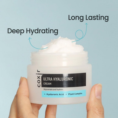 Інтенсивно зволожуючий крем з гіалуроновою кислотою Coxir Ultra Hyaluronic Cream 50 мл купити в Україні 3