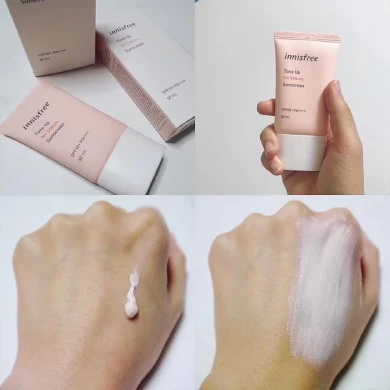Матуючий і вирівнюючий тон сонцезахисний крем Innisfree Tone Up No Sebum Sunscreen SPF50 PA ++++ 50 мл купити в Україні 6