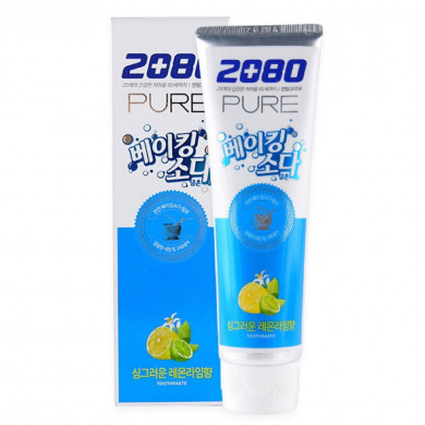Отбеливающая зубная паста с пищевой содой со вкусом лимона, Aekyung, 2080 Pure Baking Soda Toothpaste Lemon Lime, 120 мл купить в Украине Отбеливающая зубная паста с пищевой содой со вкусом лимона, Aekyung, 2080 Pure Baking Soda Toothpaste Lemon Lime, 120 мл купить в Украине