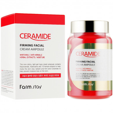 (СРОК ДО 23.10.2022) Укрепляющий крем с керамидами, FarmStay, Ceramide Firming Facial Cream Ampoule, 250 мл купить в Украине (СРОК ДО 23.10.2022) Укрепляющий крем с керамидами, FarmStay, Ceramide Firming Facial Cream Ampoule, 250 мл купить в Украине