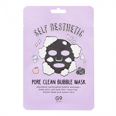 Очищающая пузырьковая маска с древесным углем G9SKIN Self Aesthetic Pore Clean Bubble Mask купить в Украине