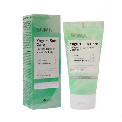 Солнцезащитный крем для лица с пребиотическим комплексом SPF30 Soika Yogurt Sun Care 50 мл купить в Украине