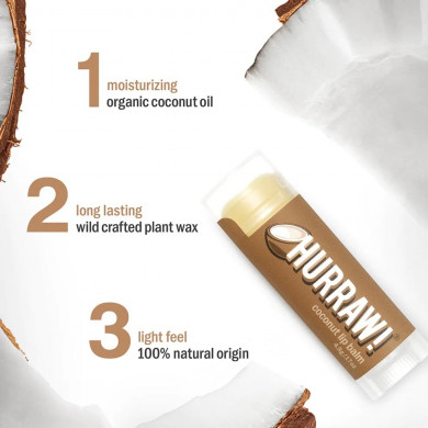 Бальзам для губ Кокос Hurraw! Coconut Lip Balm 4.8 г купить в Украине 2