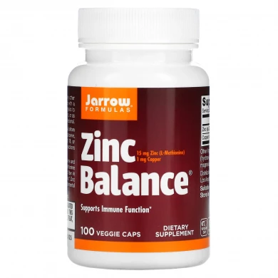 Цинк Jarrow Formulas Zinc Balance 100 вегетарианских капсул купить в Украине