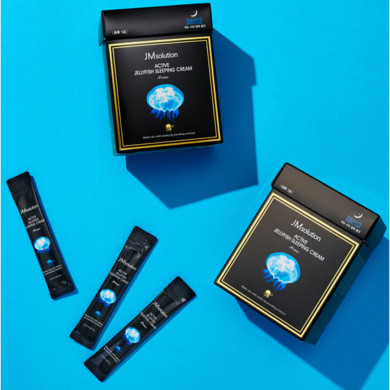 Зволожуюча нічна маска з гіалуроновою кислотою та екстрактом медузи JM Solution Active Jellyfish Sleeping Cream Prime 4 мл купити в Україні 5